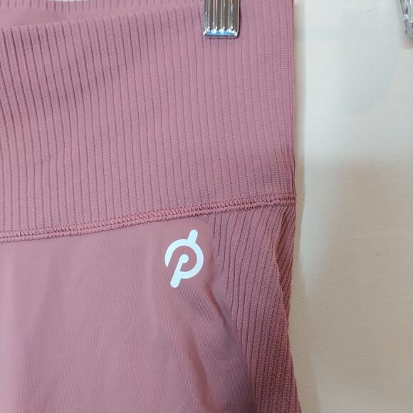 Peloton Pink Ribbed Leggings Size M / L High Waist - Picture 7 of 12